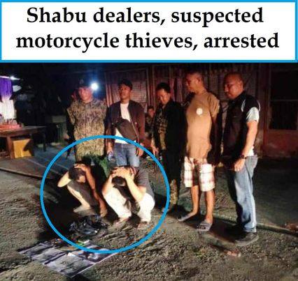 2 motorcycle thieves, shabu dealers face raps