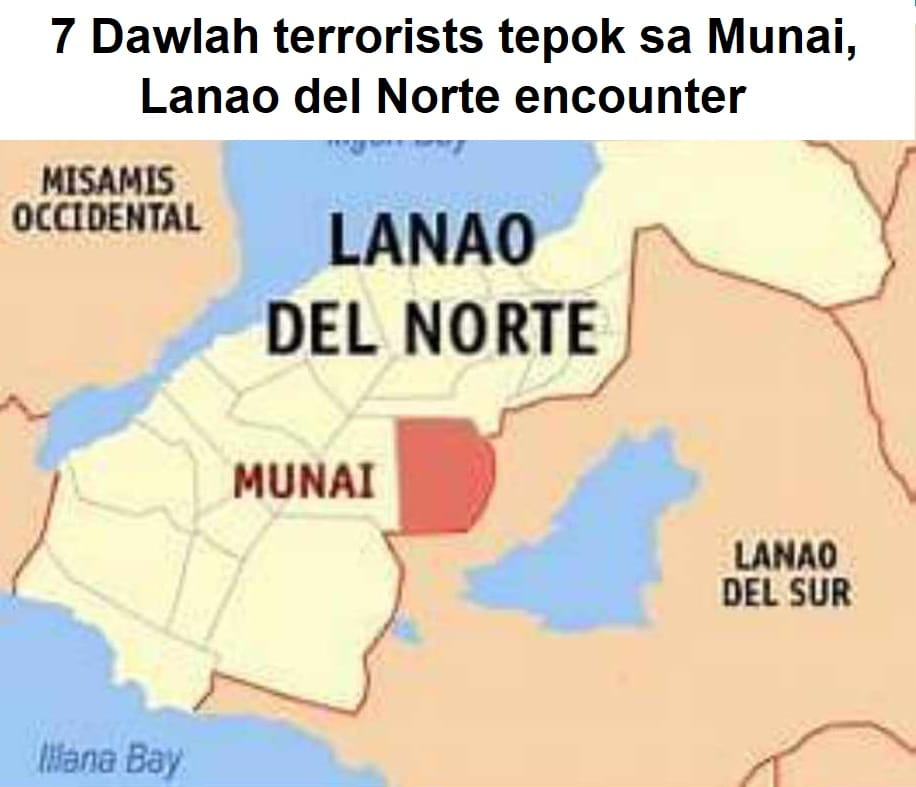 7 Dawlah terrorist tepok sa Munai, Lanao del Norte encounter