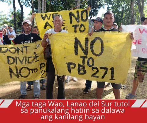Paghati sa Wao, Lanao del Sur tinutulan