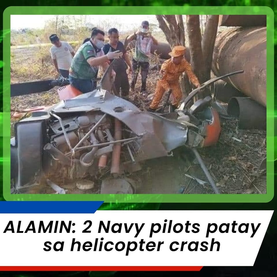 2 piloto ng Navy patay sa patay sa helicopter crash
