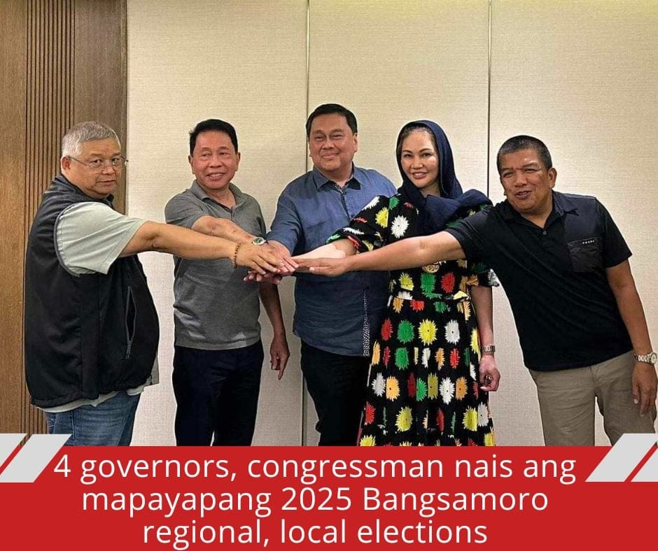 4 governors, congressman nais ang mapayapang 2025 Bangsamoro regional, local elections