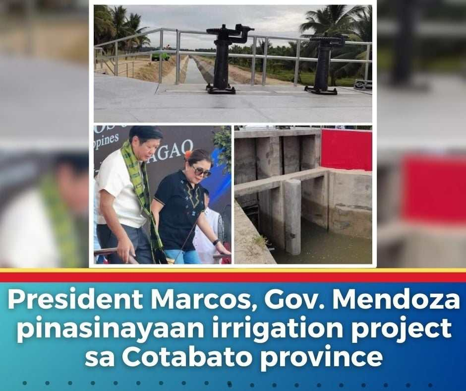 President Marcos, Gov. Mendoza pinasinayaan irrigation project sa Cotabato province