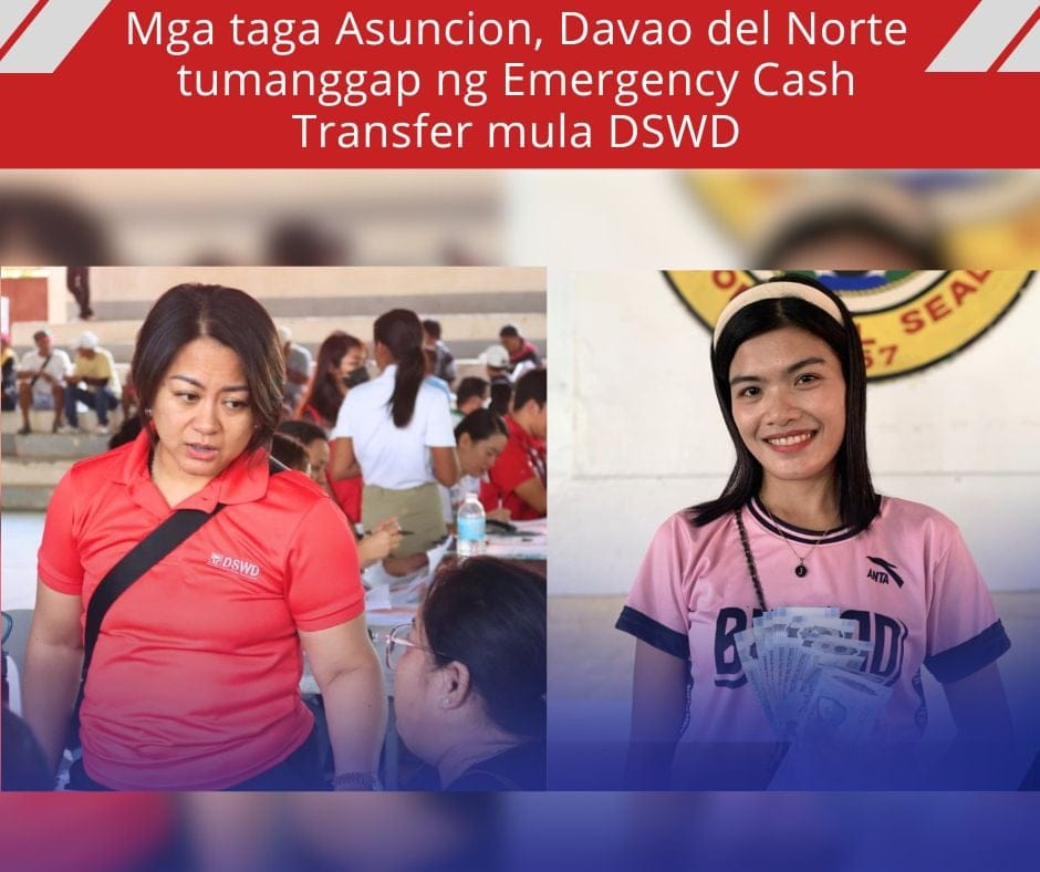 Mga taga Asuncion, Davao del Norte tumanggap ng Emergency Cash Transfer mula DSWD
