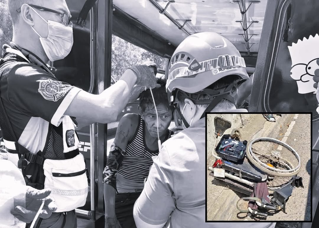 Naka-wheel chair sapol ng sasakyan, sugatan