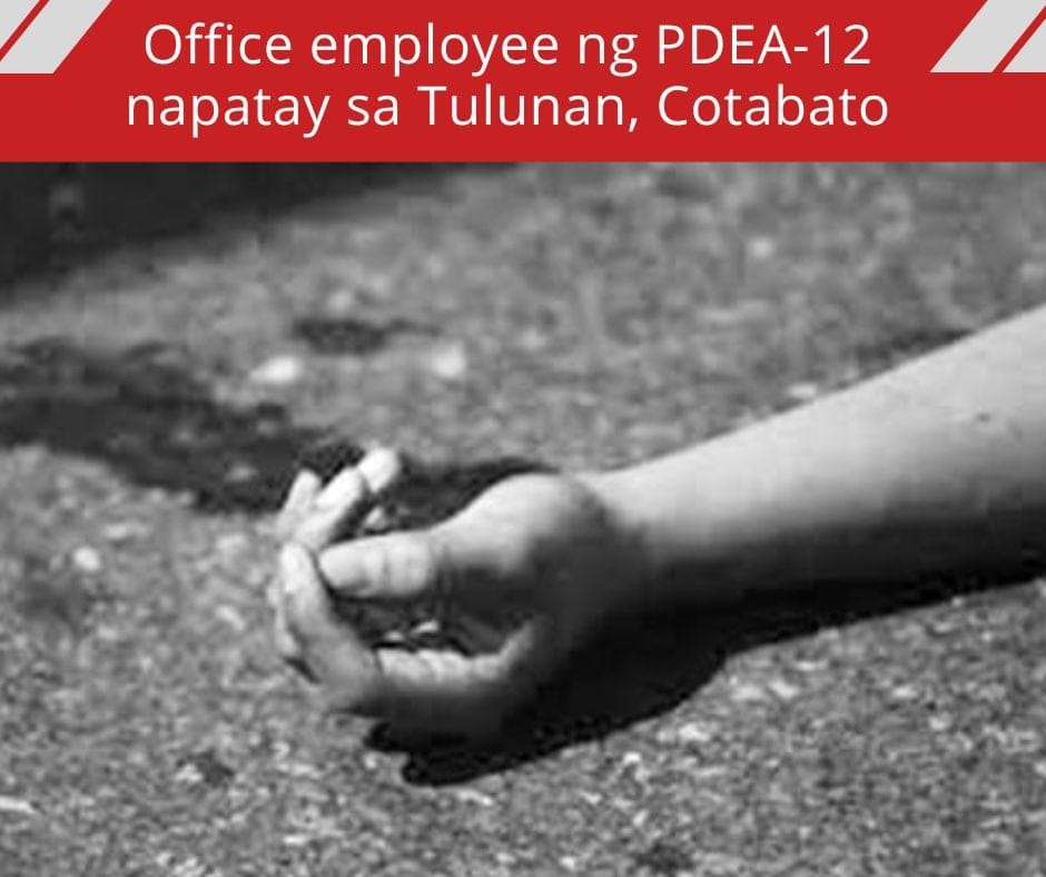 Office employee ng PDEA-12 napatay sa Tulunan, Cotabato