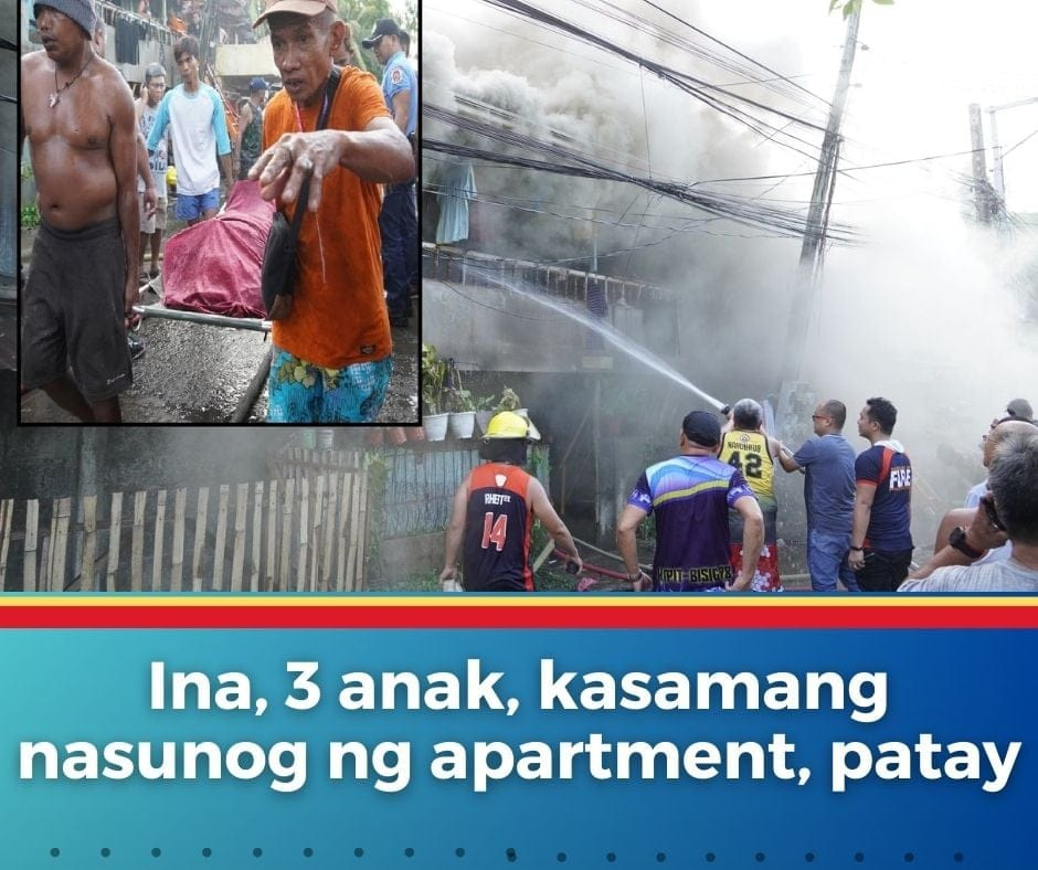 Ina, 3 anak, kasamang nasunog ng apartment, patay