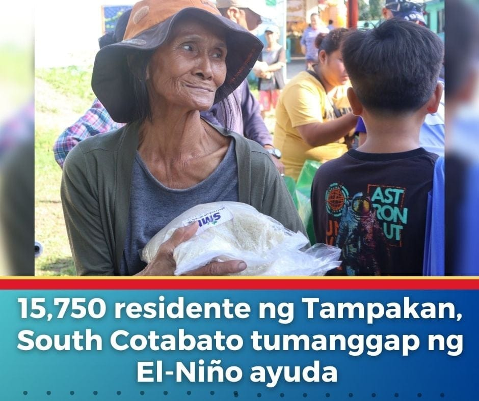 15,750 residente ng Tampakan, South Cotabato tumanggap ng El-Niño ayuda