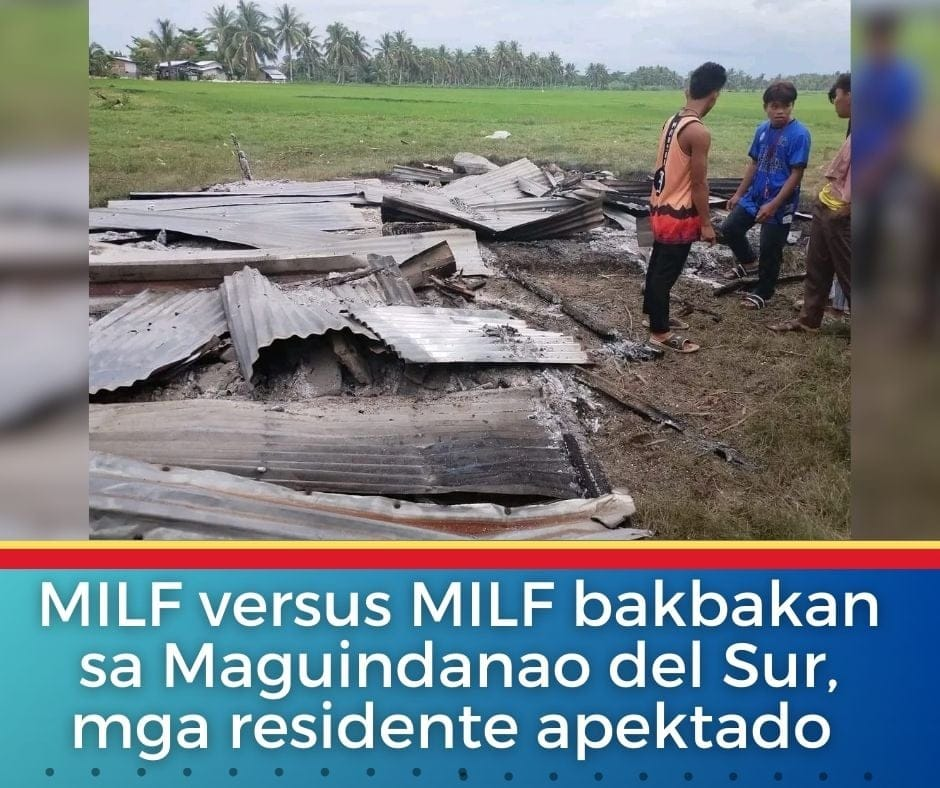 MILF versus MILF bakbakan sa Maguindanao del Sur, mga residente apektado