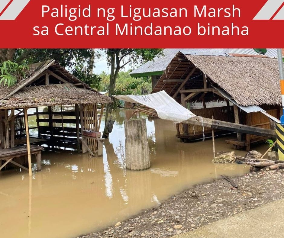 Paligid ng Ligawasan Marsh sa Central Mindanao binaha