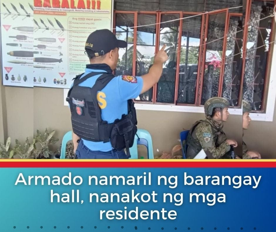 Armado namaril ng barangay hall, nanakot ng mga residente
