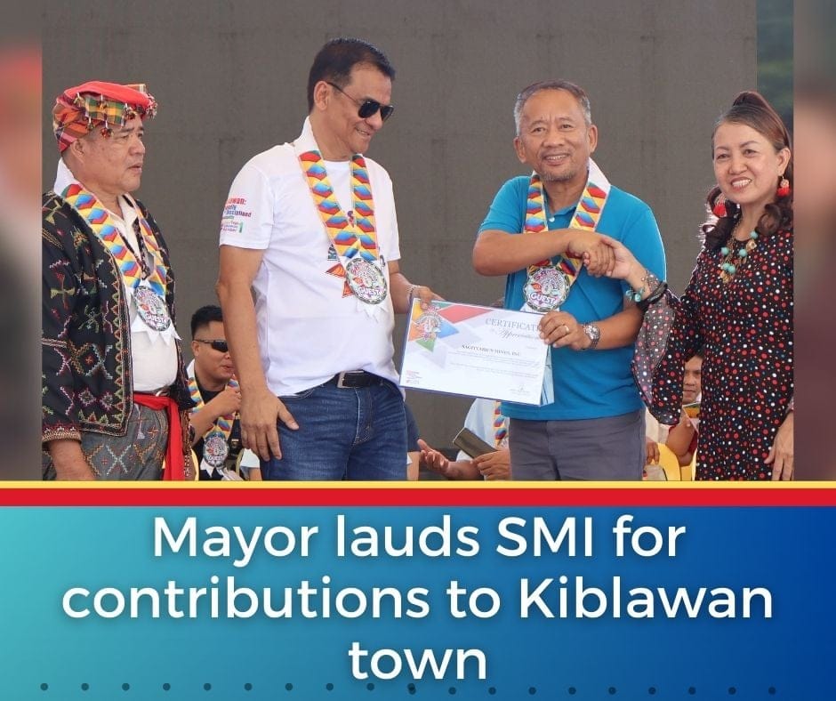 Mayor lauds SMI for contributions to Kiblawan town