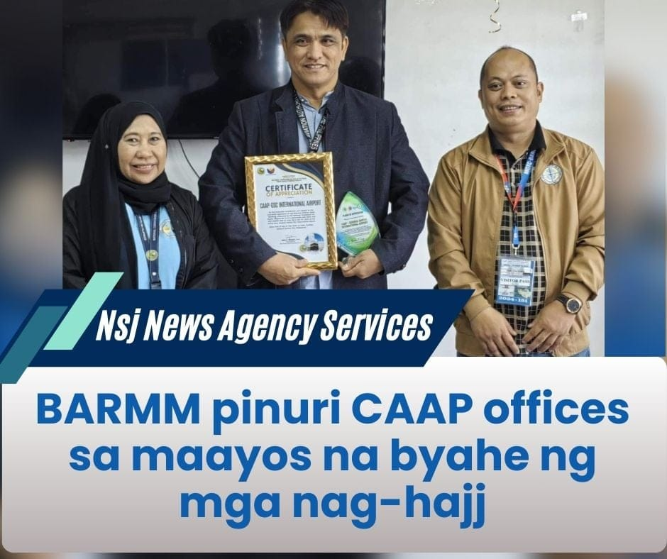 BARMM pinuri CAAP offices sa maayos na byahe ng mga nag-hajj